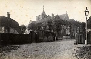 Images Dated 9th October 2012: Rye: St Marys church and surrounding buildings, 5 November 1890