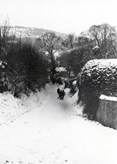 Snow scene at West Burton - January 1940