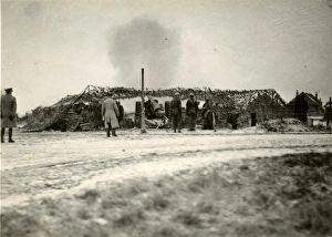 Soldiers Throwing Gas Cannisters on the Beach, Bognor Regis, 1939 - 45