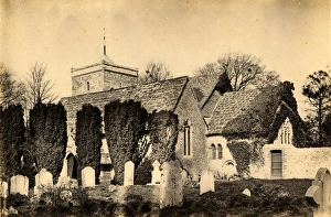 Spire Prints: The south side of the church at Beeding, 23 March 1893
