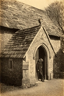 Vintage Prints: The south porch of the church at Beeding, 23 March 1893