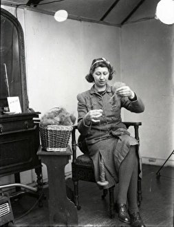 George Garland Prints: Spinning Wool - 4 May 1945