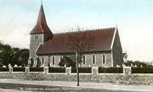 Church Prints: St Leonard Church exterior, Aldrington, c. 1900