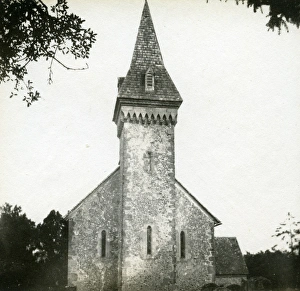 Black And White Print Prints: St Leonards Church, South Stoke