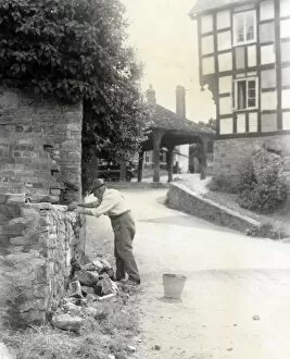 Images Dated 1st June 2015: Stone Walling - June 1945