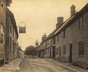 John Fletcher Collection - 'Wanderings In Sussex' Prints: A street in Alfriston, 1908