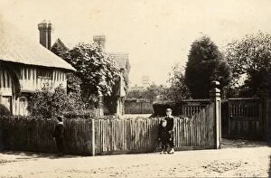 Images Dated 8th October 2012: A thatched cottage near the entrance to Old Place, Lindfield, 30 May 1891
