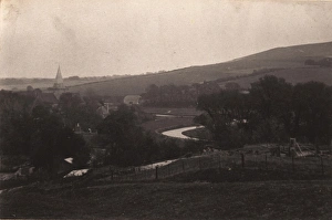 John Fletcher Collection - 'Wanderings In Sussex' Prints: A view of Alfriston, 1908