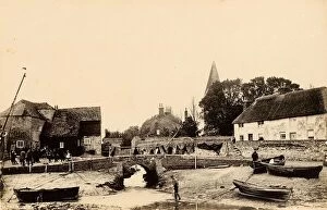 Images Dated 27th September 2012: A view of Bosham Harbour and its buildings, 18 May 1891