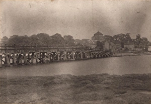 A view of the Old Shoreham bridge, taken from the river bank, 1910 A view of the Old Shoreham bridge, taken from the river bank, 1910