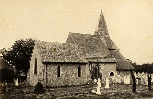 Grave Yard Prints: Side view of the St James Church in Ashurst, 1 May 1893