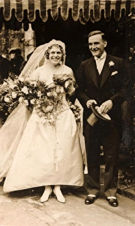 Flowers Prints: Wedding Couple, 1920s