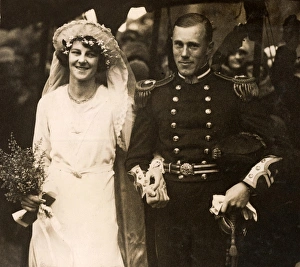 Wedding Couple at Chichester Cathedral, 1930 Wedding Couple at Chichester Cathedral, 1930