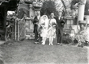 Wedding Prints: Wedding group at Graffham, 1920s