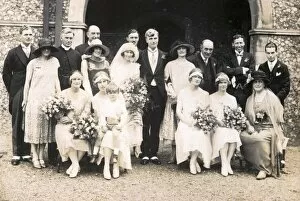 Images Dated 11th March 2015: Wedding Group at Lancing College, 1925