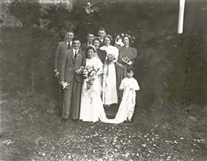 Wedding group in West Sussex, March 1937
