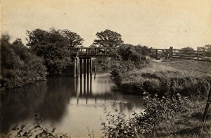 The wooden bridge at Isfield, 26 July 1890